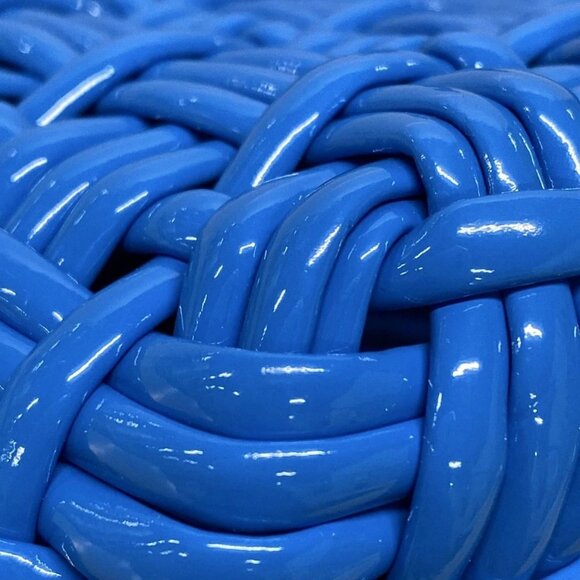 Auth BALENCIAGA Bistro XS Basket 671342 Blue Polyurethane Polyester Cotton - Picture 9 of 16